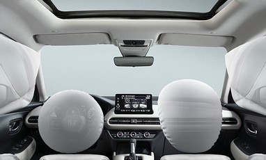 Airbags delanteros, laterales, de tipo cortina y de rodilla. Airbags delanteros, laterales, de tipo cortina y de rodilla.